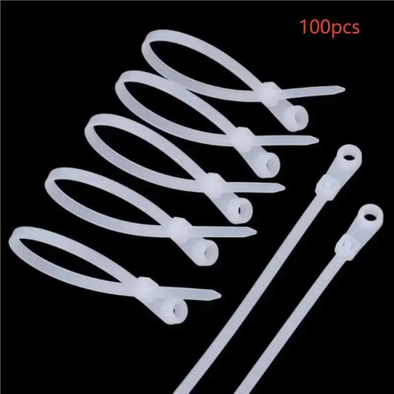 ALLIFE Kabel Ties Zip Screw Nail Hole Cable Nylon 5mm 100 PCS 5x200mm - Z120 Gambar produk ALLIFE Kabel Ties Zip Screw Nail Hole Cable Nylon 5mm 100 PCS 5x200mm - Z120