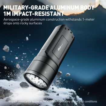 Gambar produk NEXTORCH Lampu Senter LED Bright Tactical USB Type C 10000 Lumens - HL10