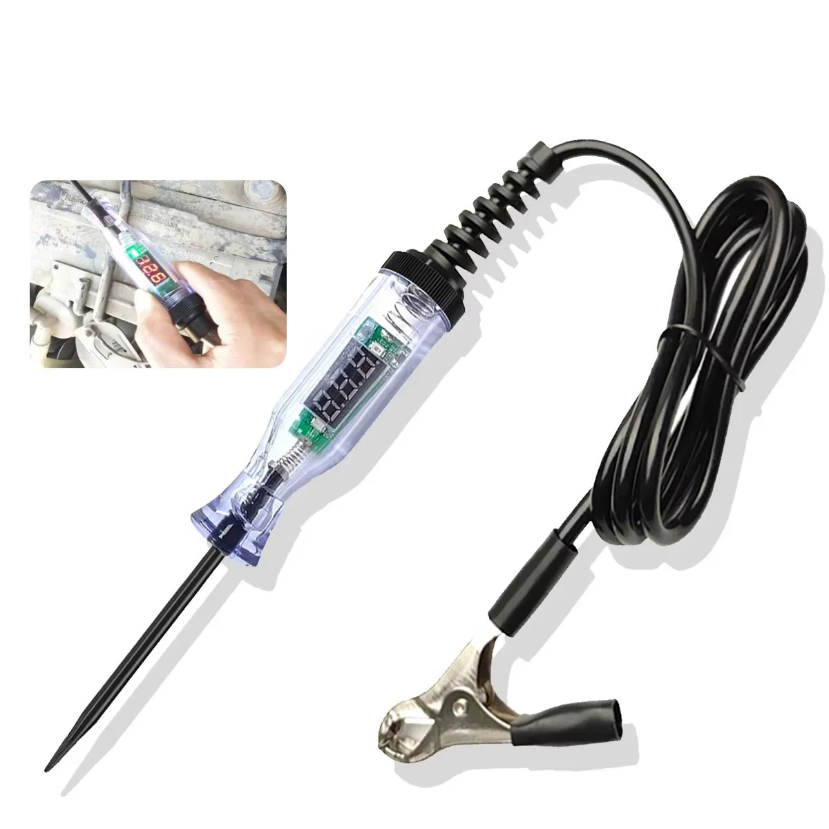 Gambar produk PINMOAP Tespen Circuit Tester Voltage with Alligator Clip 3-48V - S70