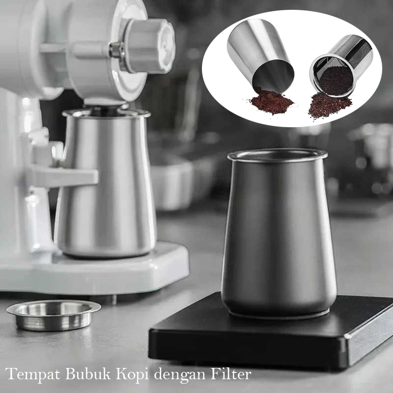 Gambar produk OKLZ Tempat Bubuk Kopi dengan Filter Powder Cup Coffee Stainless Steel - OKL01