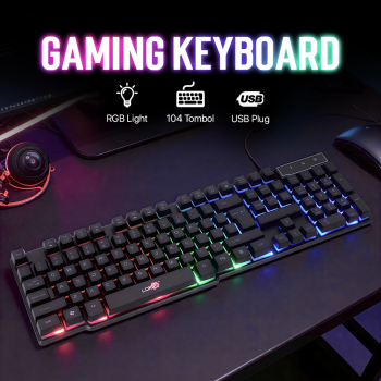 Gambar produk LDKai Gaming Keyboard RGB LED USB Wired - R260