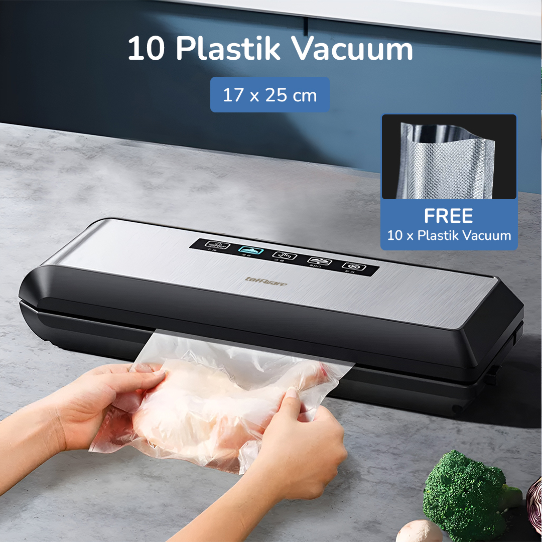 Taffware Alat Vakum Makanan Vacuum Sealer Packaging Machine with Bag - HP-9008 Gambar produk Taffware Alat Vakum Makanan Vacuum Sealer Packaging Machine with Bag - HP-9008