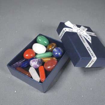 MOVER Batu Permata Alami Natural Gemstone Hexagonal Colorful 14 PCS - MC2