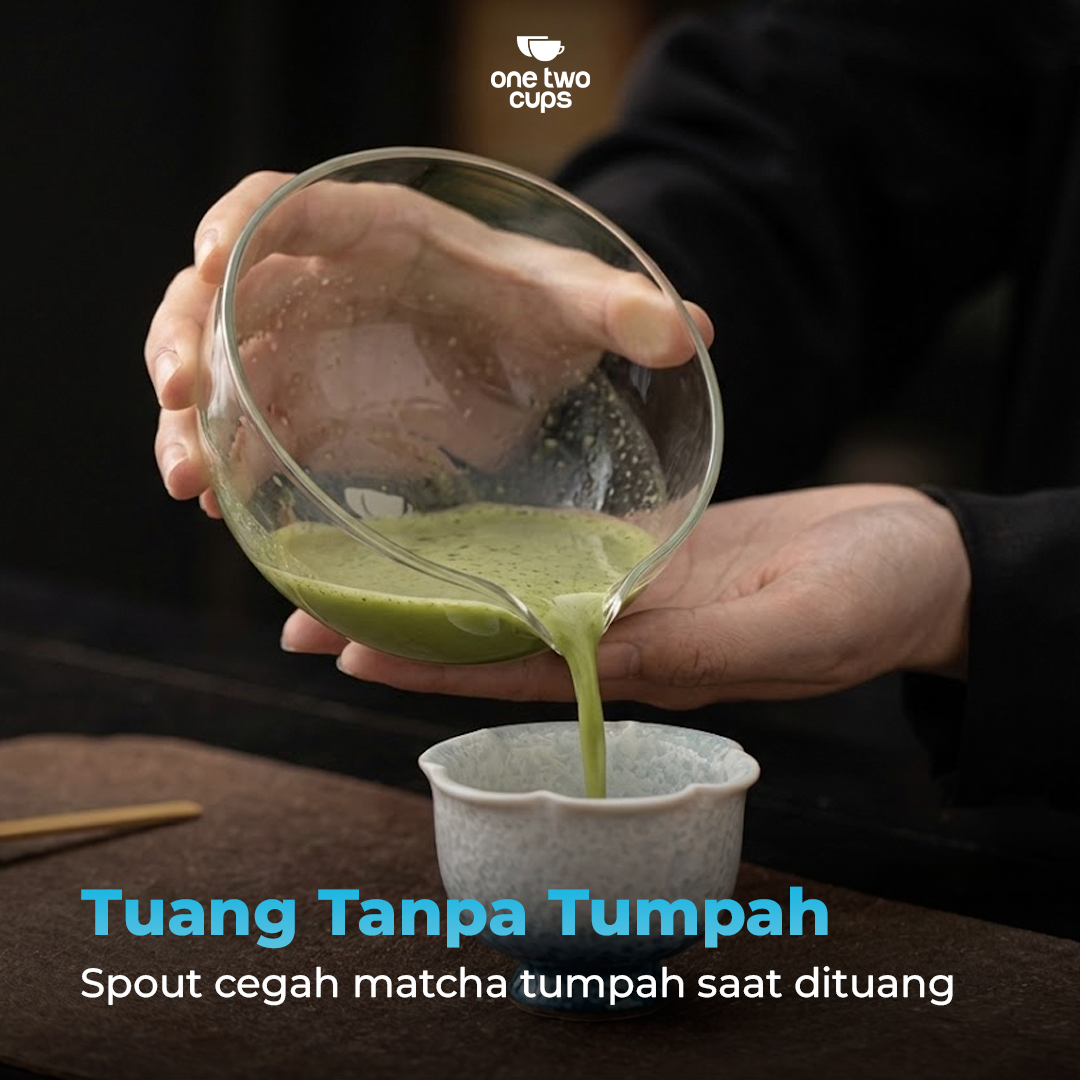 One Two Cups Mangkuk Teh Chawan Kaca Transparent Japanese Matcha Bowl 350ml - CO7 Gambar produk One Two Cups Mangkuk Teh Chawan Kaca Transparent Japanese Matcha Bowl 350ml - CO7