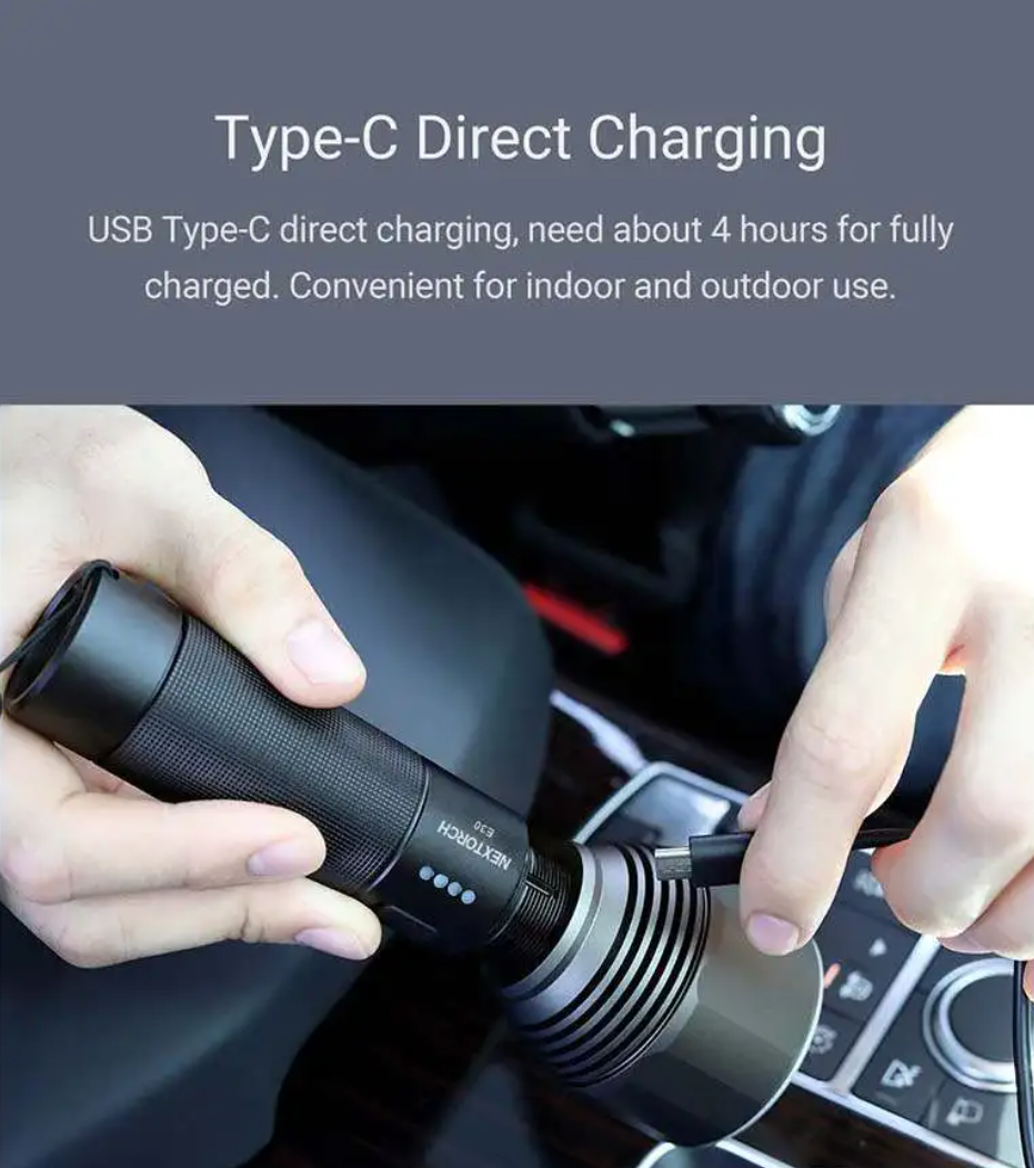 NEXTORCH Senter LED EDC Flashlight Rechargeable IPX7 2000 Lumens - E30 Gambar produk NEXTORCH Senter LED EDC Flashlight Rechargeable IPX7 2000 Lumens - E30