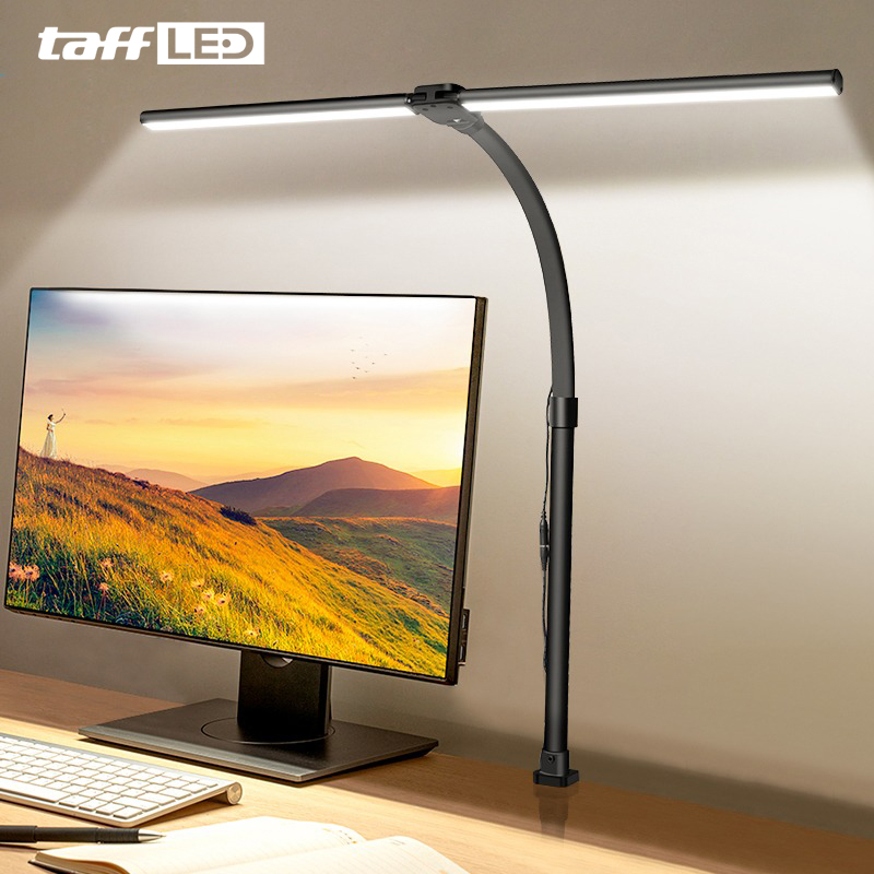 Gambar produk TaffLED Lampu Meja LED Double Head Eye Protection Tri Color Mode 24W - T188