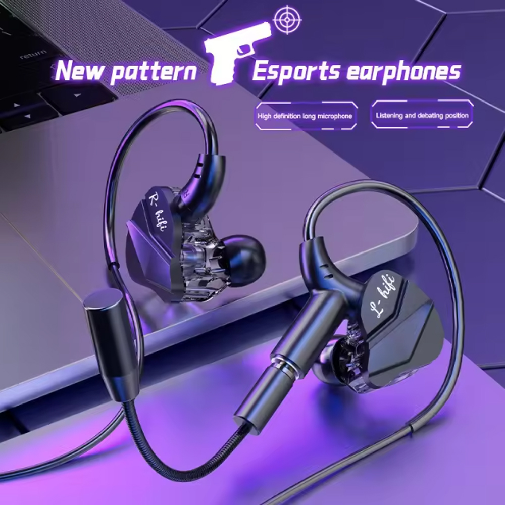 Gambar produk VAORLO Earphone Gaming Wired Type C HiFi Surround Sound Detachable Mic - G62