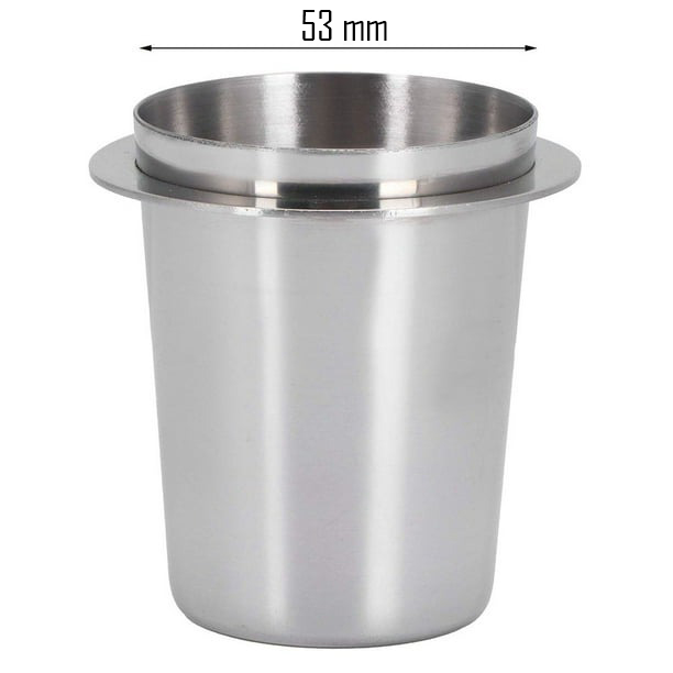 One Two Cups Dosing Cup Portafilter Espresso Machine Stainless Steel 53mm - YXA046 Gambar produk One Two Cups Dosing Cup Portafilter Espresso Machine Stainless Steel 53mm - YXA046