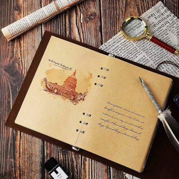 Gambar produk Toddi AIMEE Buku Catatan Binder Notebook Cover Kulit Vintage Maple A5 - ZB-16