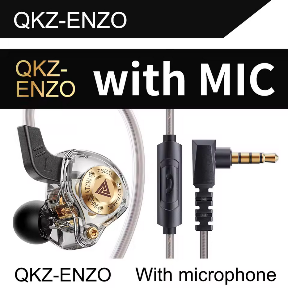QKZ ENZO Wired Earphone In Ear Bass HiFi Dynamic Driver 11mm with Mic - QKZ-ENZO Gambar produk QKZ ENZO Wired Earphone In Ear Bass HiFi Dynamic Driver 11mm with Mic - QKZ-ENZO