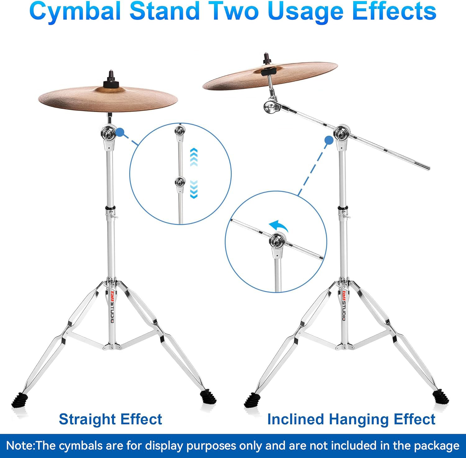 TaffSTUDIO Drum Cymbal Stand Heavy Duty Adjustable Double Braced - FM-CST Gambar produk TaffSTUDIO Drum Cymbal Stand Heavy Duty Adjustable Double Braced - FM-CST