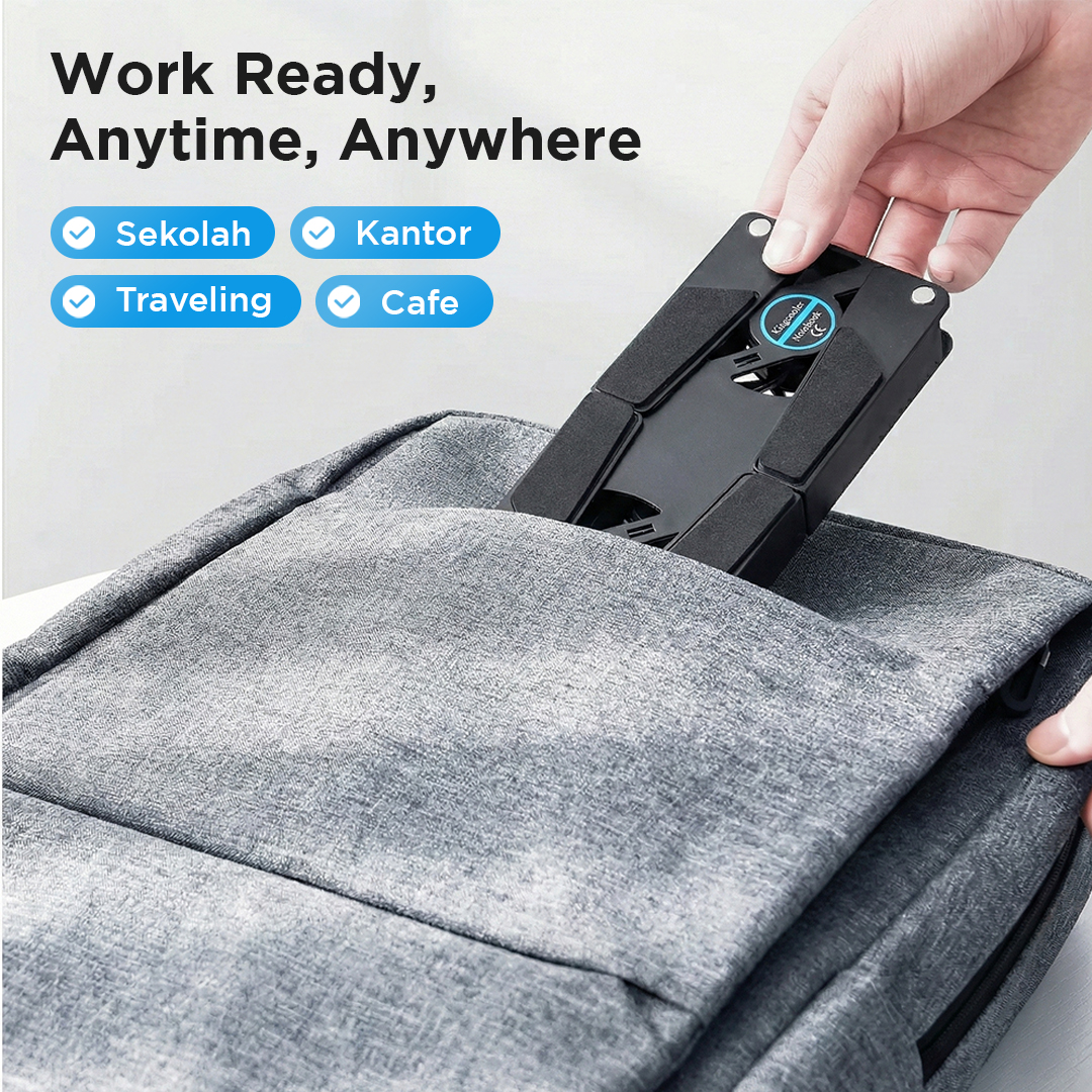 Kingcooler Cooling Pad Laptop Kipas Pendingin Lipat 2 Fan 14 Inch - 818 Gambar produk Kingcooler Cooling Pad Laptop Kipas Pendingin Lipat 2 Fan 14 Inch - 818