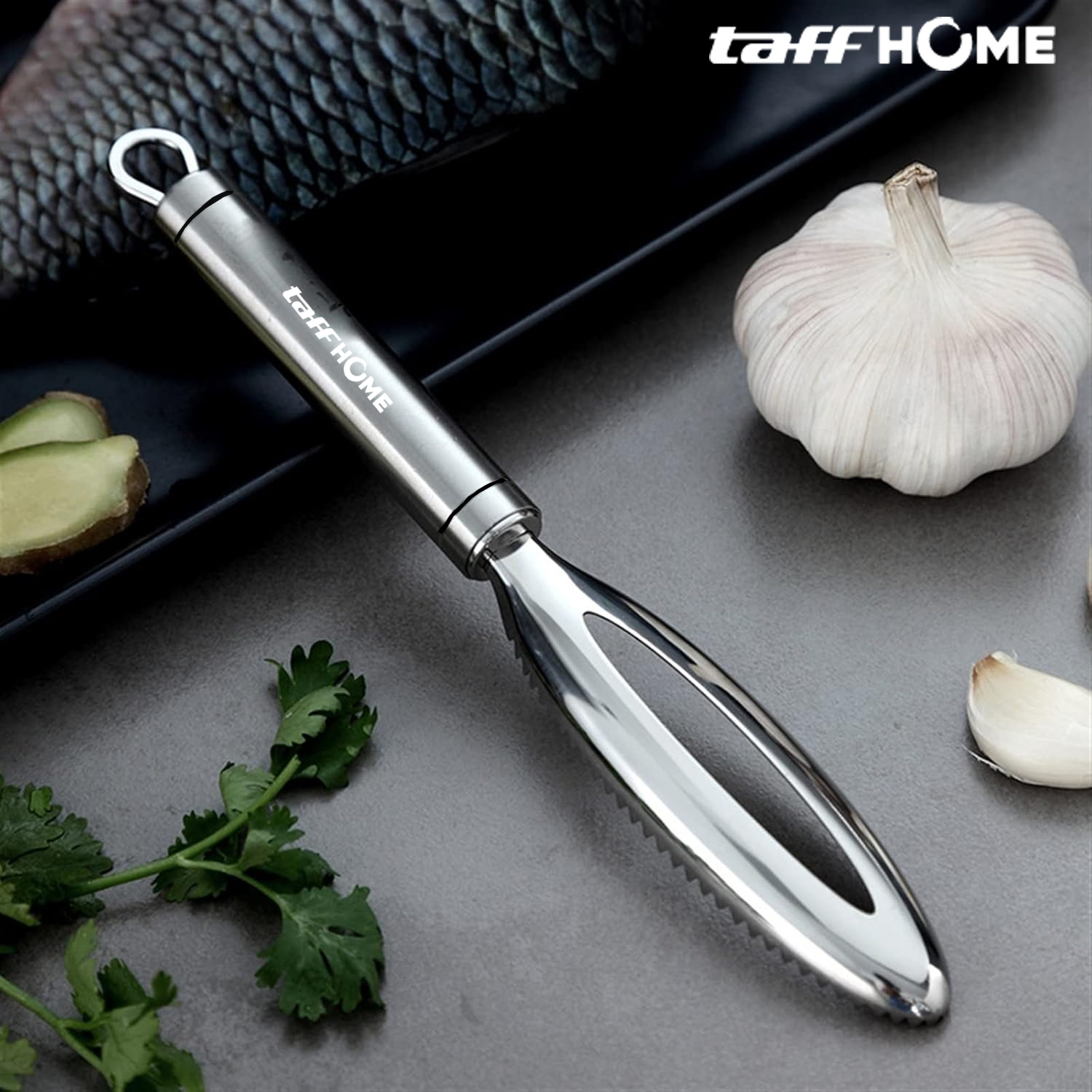 TaffHOME Pengupas Sisik Ikan Fish Scales Scraper Stainless Steel - FKW24 Gambar produk TaffHOME Pengupas Sisik Ikan Fish Scales Scraper Stainless Steel - FKW24