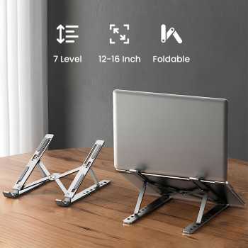 MC Laptop Stand Lipat Riser Foldable Adjustable Aluminium - N3