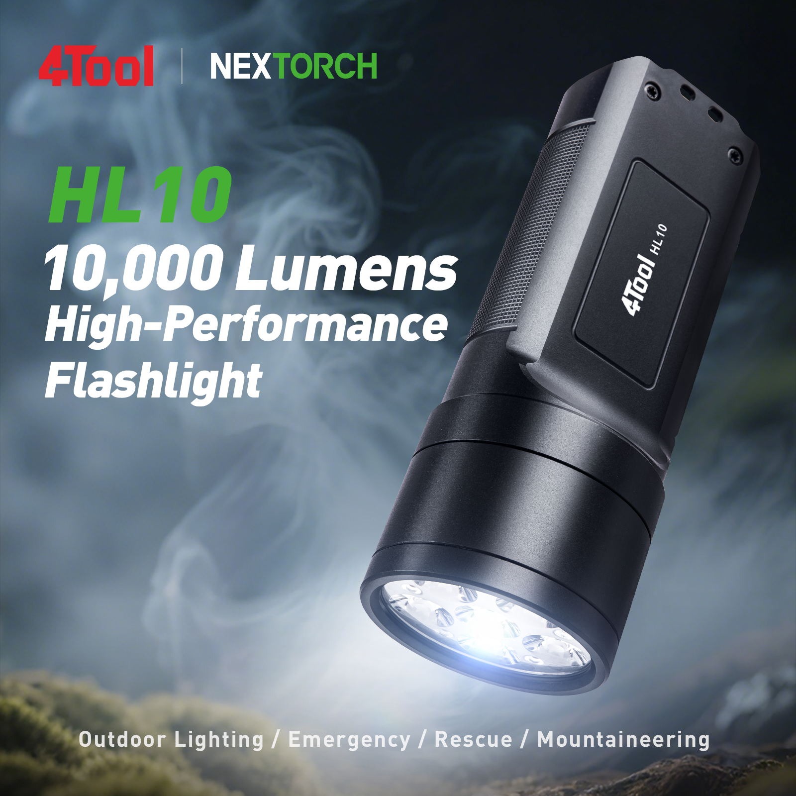 Gambar produk NEXTORCH Lampu Senter LED Bright Tactical USB Type C 10000 Lumens - HL10