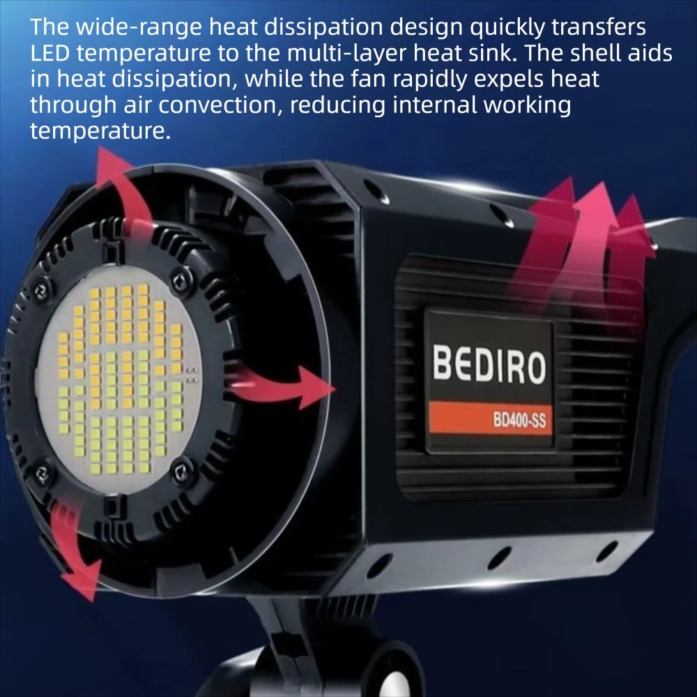 BEDIRO Lampu Studio LED Fill Light 3in1 Color Universal Mount 100W - BD400-SS Gambar produk BEDIRO Lampu Studio LED Fill Light 3in1 Color Universal Mount 100W - BD400-SS