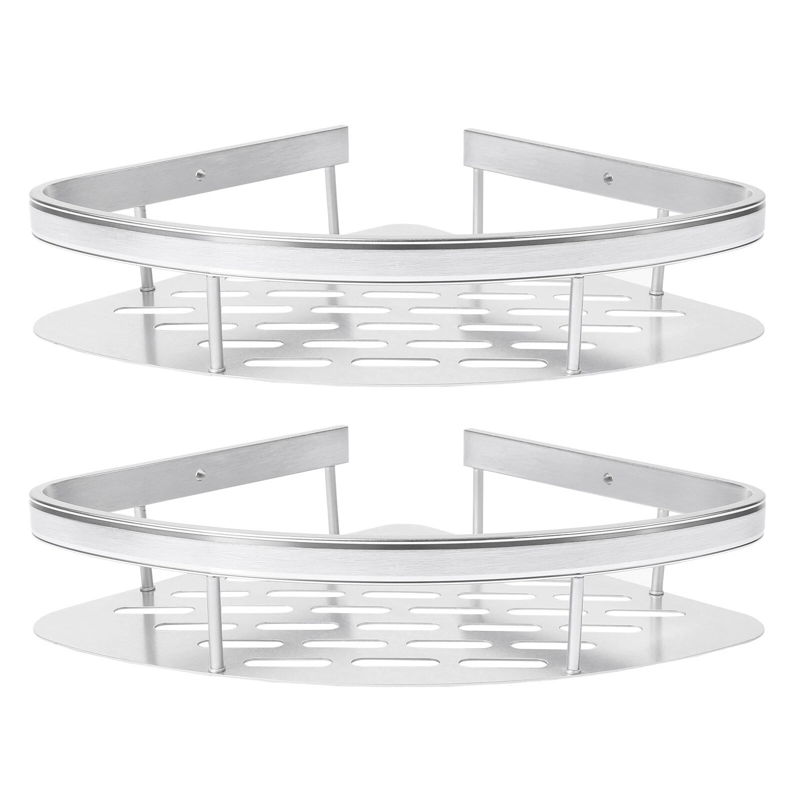 Gambar produk JIATO Rak Kamar Mandi Aluminium Triangular Bathroom Corner Shelf 2 PCS - RG4A