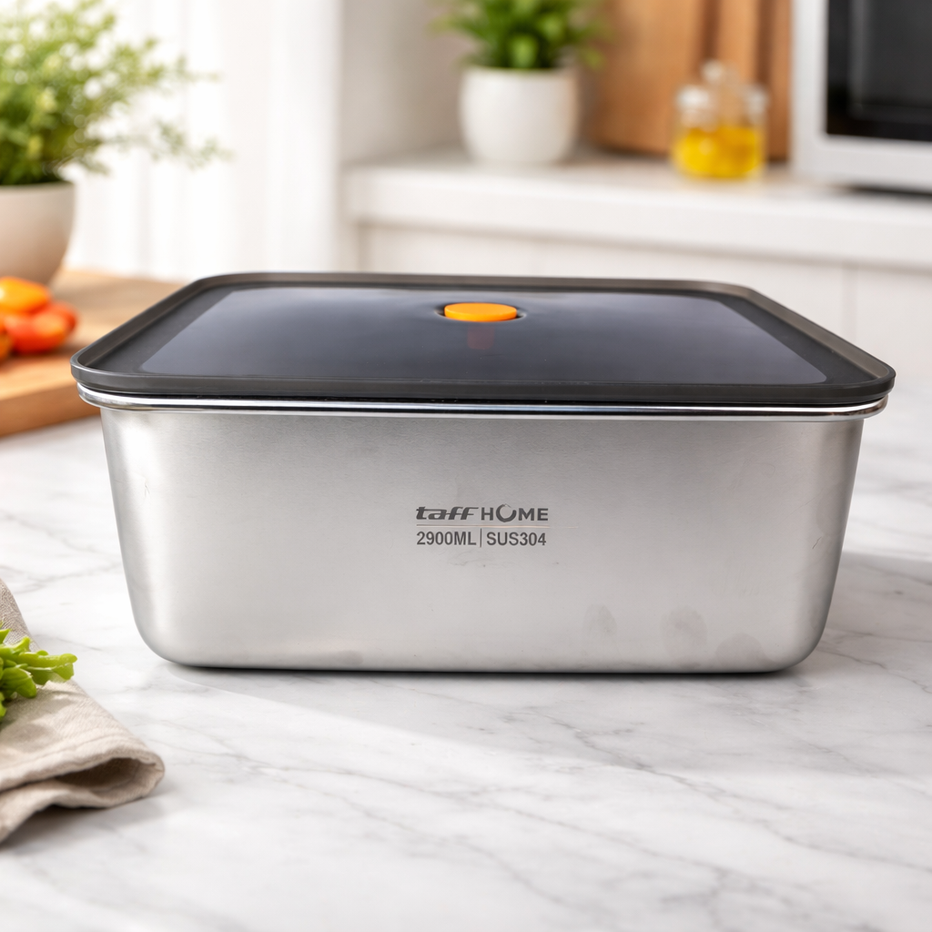 TaffHOME Kotak Makan Lunch Box Multifunction Stainless Steel 304 2900ml - AC-21 Gambar produk TaffHOME Kotak Makan Lunch Box Multifunction Stainless Steel 304 2900ml - AC-21