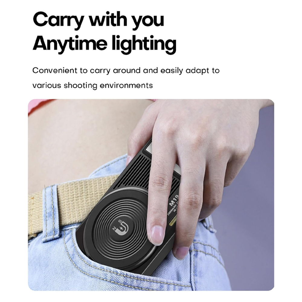 Gambar produk WINGEAR Lampu Fill Light LED 3in1 Color 2500-9000K Magnetic 3000mAh - M19