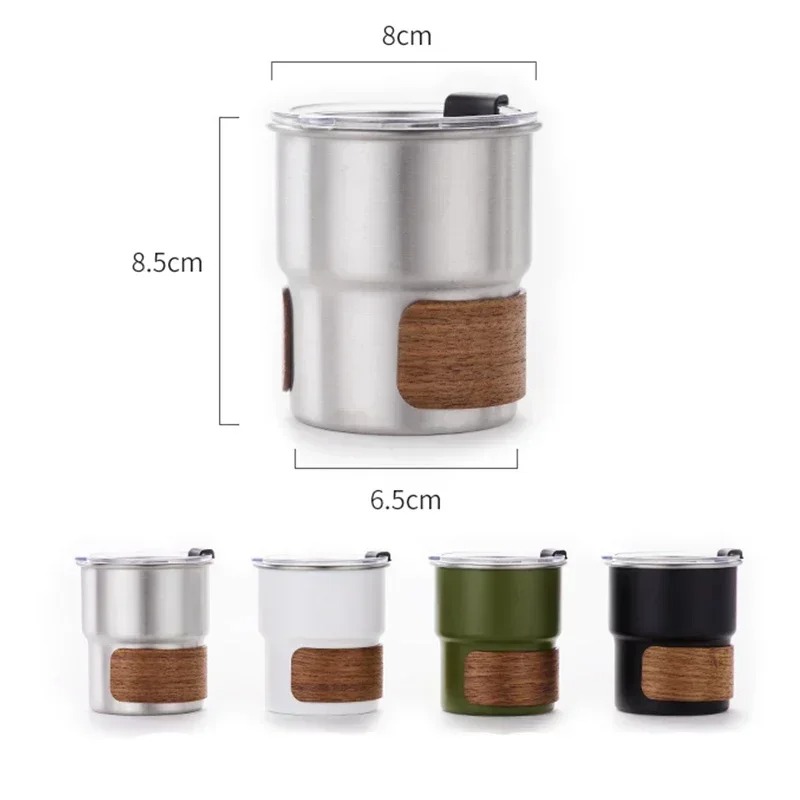 JUMPINJOK Gelas Kopi Tumbler Glass Cup Lid Bamboo Cover 300ml - HD-15 Gambar produk JUMPINJOK Gelas Kopi Tumbler Glass Cup Lid Bamboo Cover 300ml - HD-15