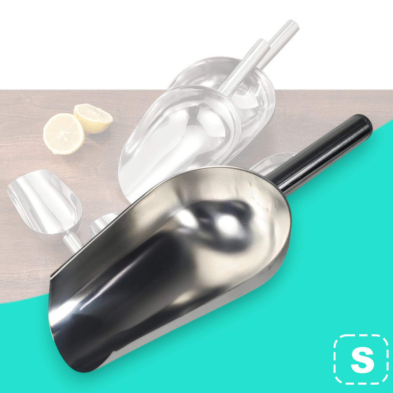 TaffHOME Sekop Es Measure Scoop Sweet Candy Buffet Stainless Steel 201 S - CAN02 Gambar produk TaffHOME Sekop Es Measure Scoop Sweet Candy Buffet Stainless Steel 201 S - CAN02