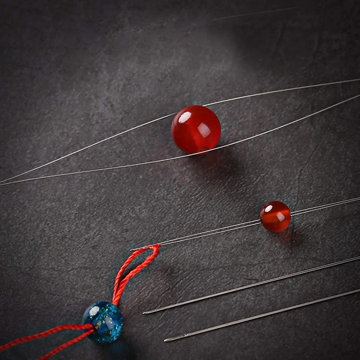 NOCICIU Jarum Manik-Manik Lentur DIY Gelang Steel 5 Size 10 PCS - MJ-100 Gambar produk NOCICIU Jarum Manik-Manik Lentur DIY Gelang Steel 5 Size 10 PCS - MJ-100