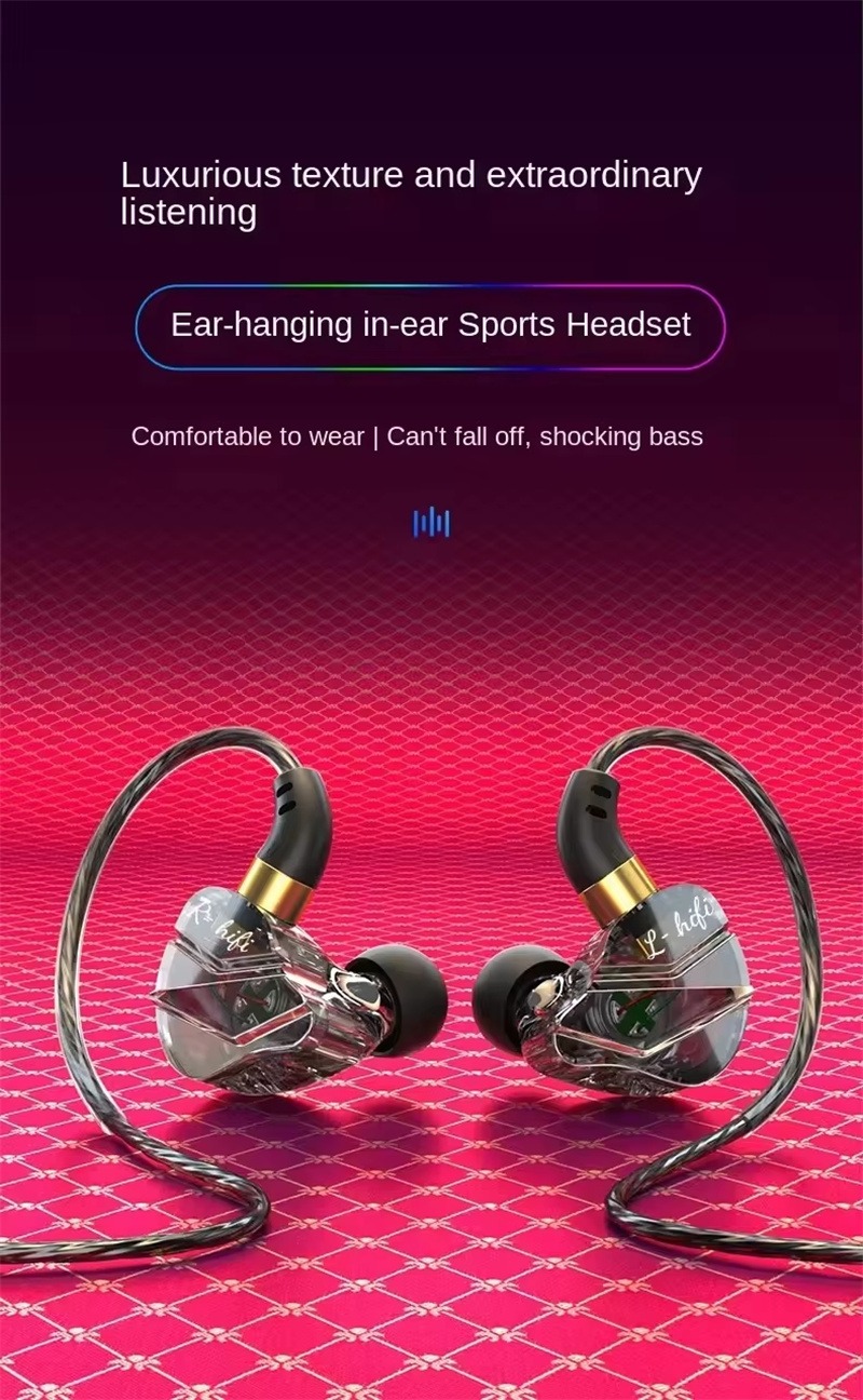 WKZ Earphone In-Ear Subwoofer Gaming Computer Sports Round Headband Jack 3.5mm - S16 Gambar produk WKZ Earphone In-Ear Subwoofer Gaming Computer Sports Round Headband Jack 3.5mm - S16