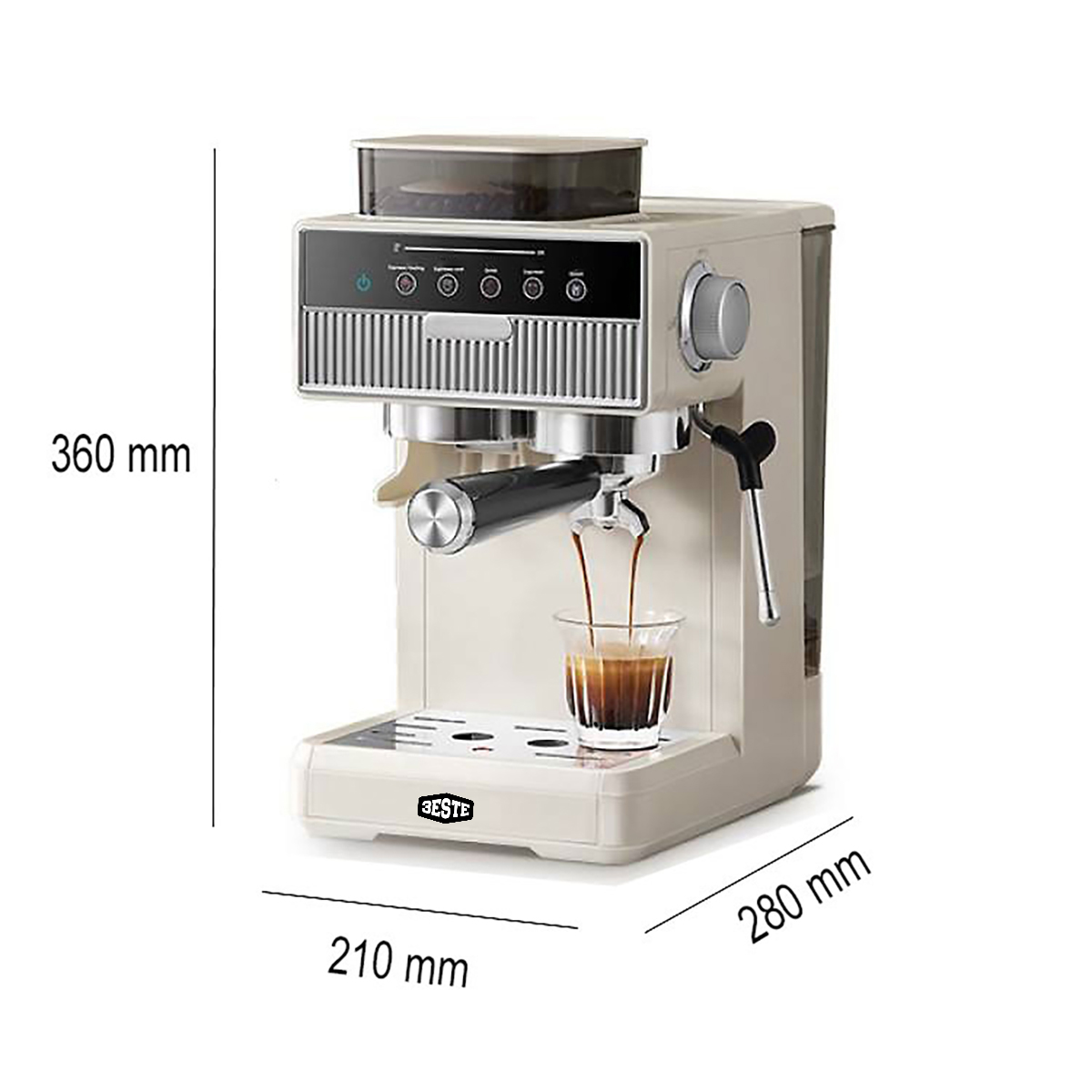 Trieste Mesin Kopi Espresso Coffee Frothing Grinding 20 Level 1350W - BG658T Gambar produk Trieste Mesin Kopi Espresso Coffee Frothing Grinding 20 Level 1350W - BG658T