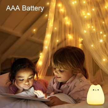Gambar produk Little Cat Lampu Tidur LED Model Cute Cat RGB 5 Color 0.3W 4.5V - LJC-124