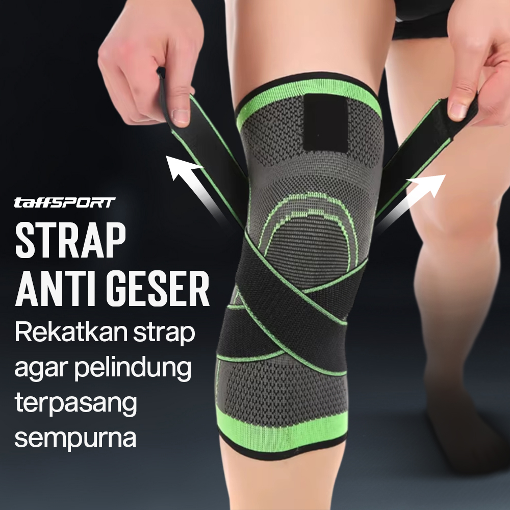 TaffSPORT Pelindung Lutut Knee Support Compression Sport Fitness L - SS7 Gambar produk TaffSPORT Pelindung Lutut Knee Support Compression Sport Fitness L - SS7