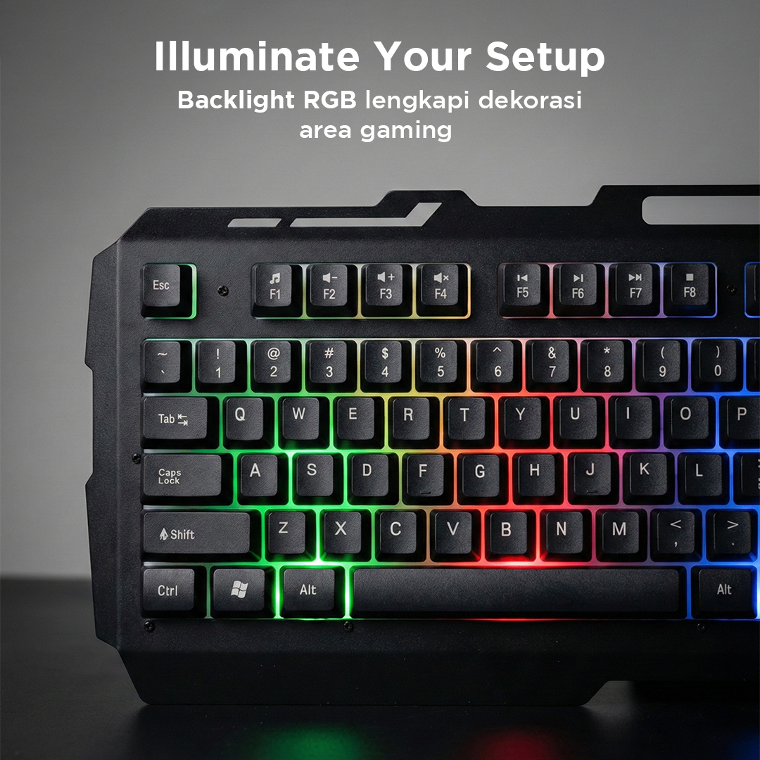 Leopard Gaming Keyboard Wired 104 Switch RGB Backlight - G700 Gambar produk Leopard Gaming Keyboard Wired 104 Switch RGB Backlight - G700