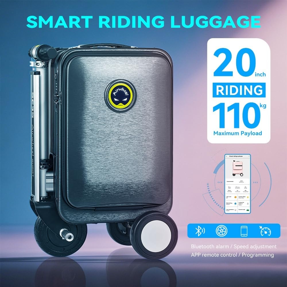 TaffGO Koper Skuter Elektrik Kabin Airwheel Style Luggage 20 Inch - SE40 Gambar produk TaffGO Koper Skuter Elektrik Kabin Airwheel Style Luggage 20 Inch - SE40