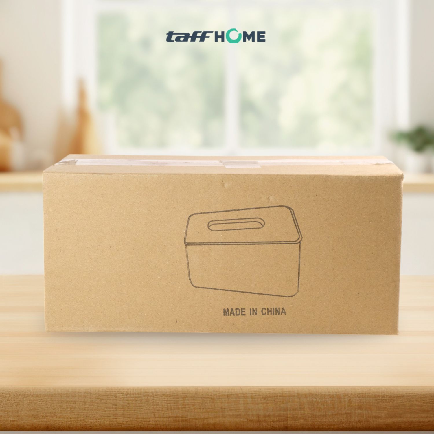 Gambar produk TaffHOME Kotak Tisu Kayu Nordic Minimalist Tissue Box Large - ZJ011