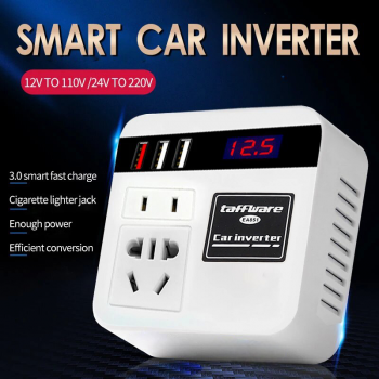 Taffware Car Power Inverter DC to DC 12/24V to 110/220V 100W - EA851