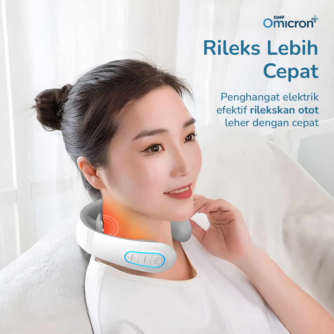 TaffOmicron Alat Pijat Leher Elektrik Terapi Bahu TENS Neck Massager - F6 Gambar produk TaffOmicron Alat Pijat Leher Elektrik Terapi Bahu TENS Neck Massager - F6