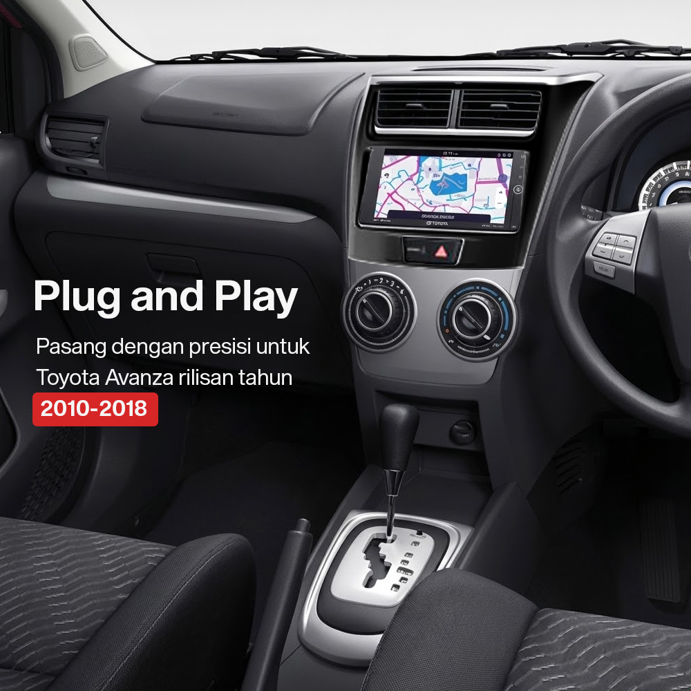 KUFINE Frame Head Unit ABS 9 Inch Car Player Toyota Avanza 2010-2018 - KF-18 Gambar produk KUFINE Frame Head Unit ABS 9 Inch Car Player Toyota Avanza 2010-2018 - KF-18