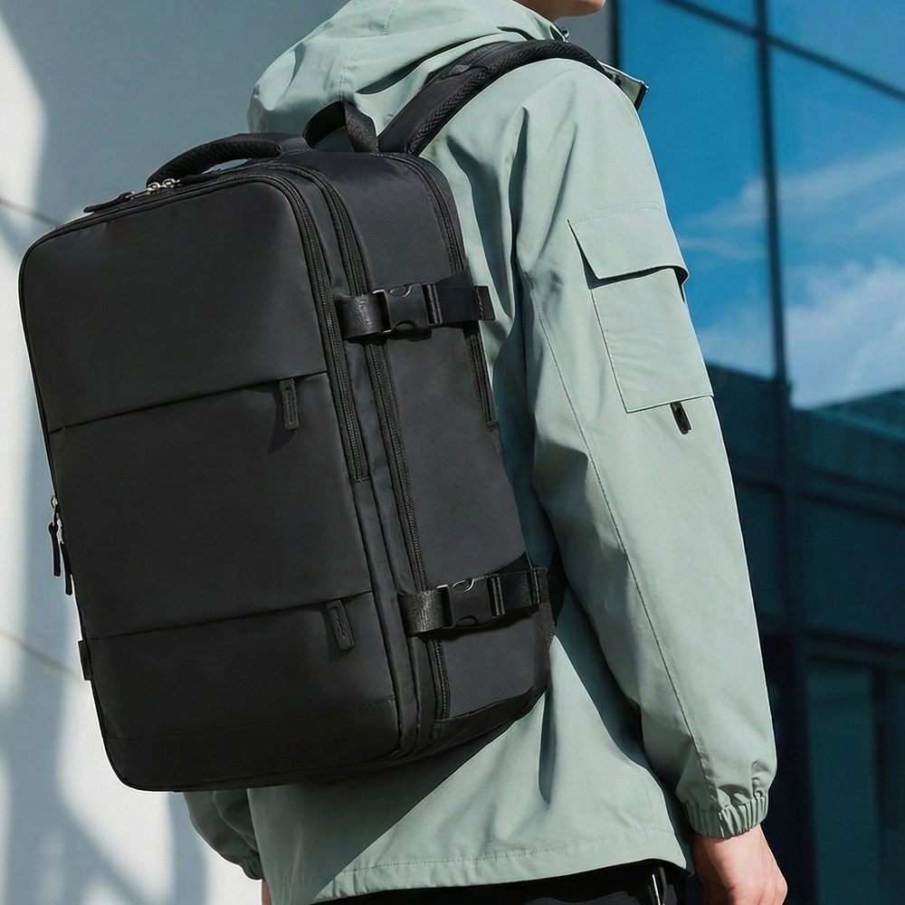 SHOPOVIA Tas Ransel Laptop Travel Bag Waterproof with USB Port 35L - SP14 Gambar produk SHOPOVIA Tas Ransel Laptop Travel Bag Waterproof with USB Port 35L - SP14