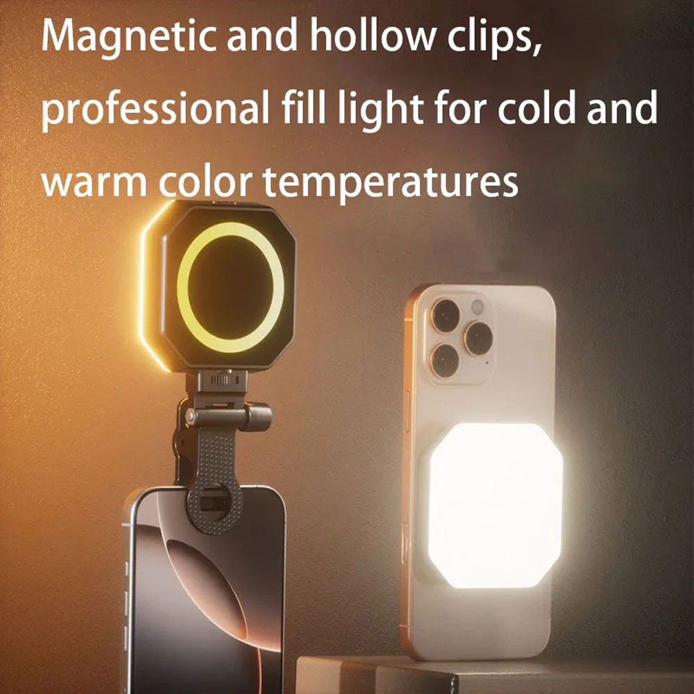 CAMOLO Lampu LED Fill Light Selfie F01 3in1 Color Clip Magnetic 800mAh - CL-V20 Gambar produk CAMOLO Lampu LED Fill Light Selfie F01 3in1 Color Clip Magnetic 800mAh - CL-V20