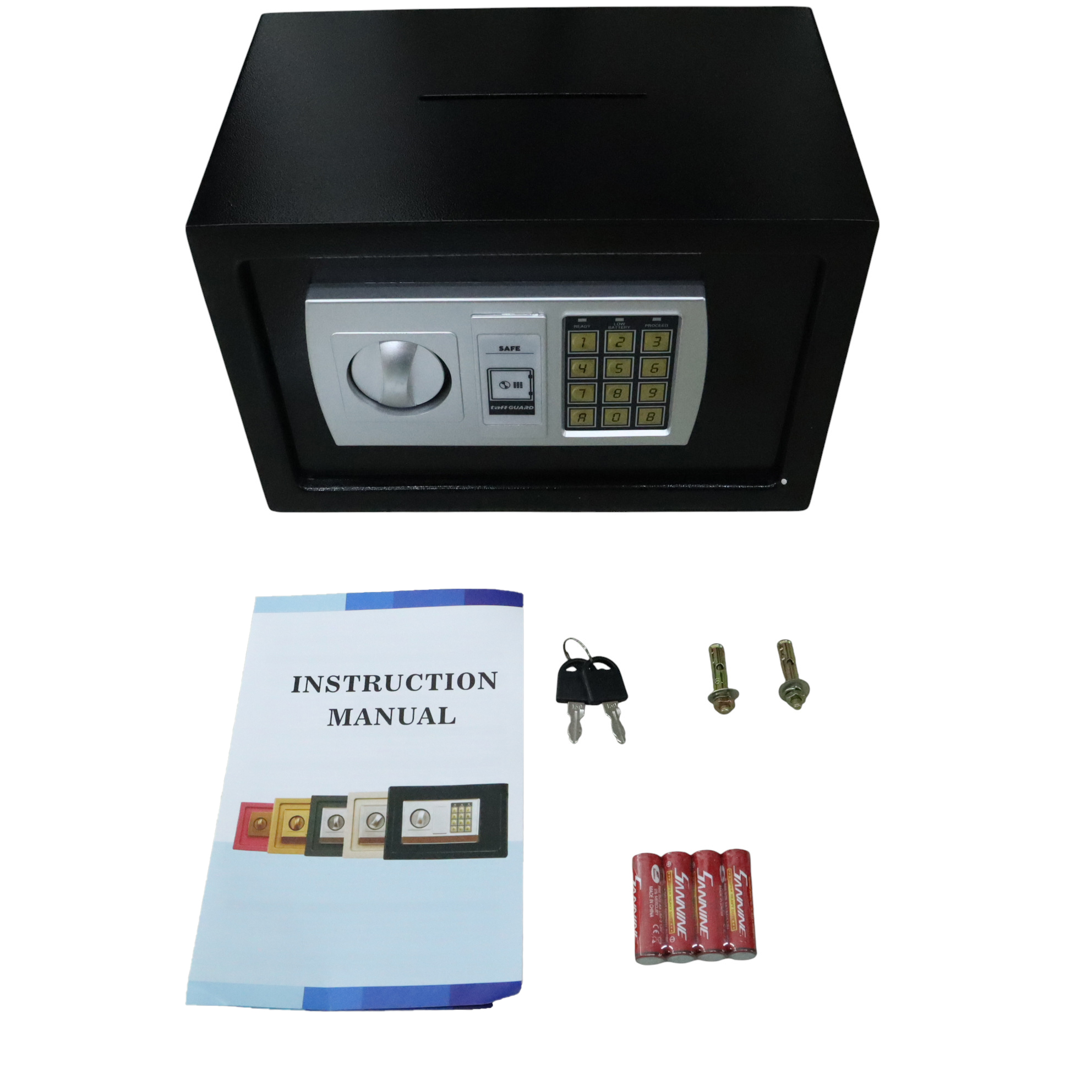 TaffGUARD Kotak Brankas Hotel Safety Box Password 8 Digit 31x20x20cm dengan Lubang Koin - EB50 Gambar produk TaffGUARD Kotak Brankas Hotel Safety Box Password 8 Digit 31x20x20cm dengan Lubang Koin - EB50