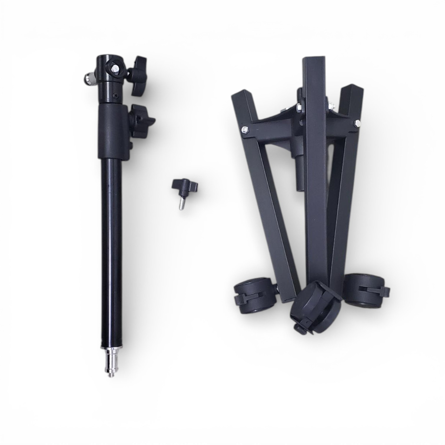 CAFON Stand Lampu Studio Pulley Ground Lamp Tripod Extandable 70cm - ST-100 Gambar produk CAFON Stand Lampu Studio Pulley Ground Lamp Tripod Extandable 70cm - ST-100