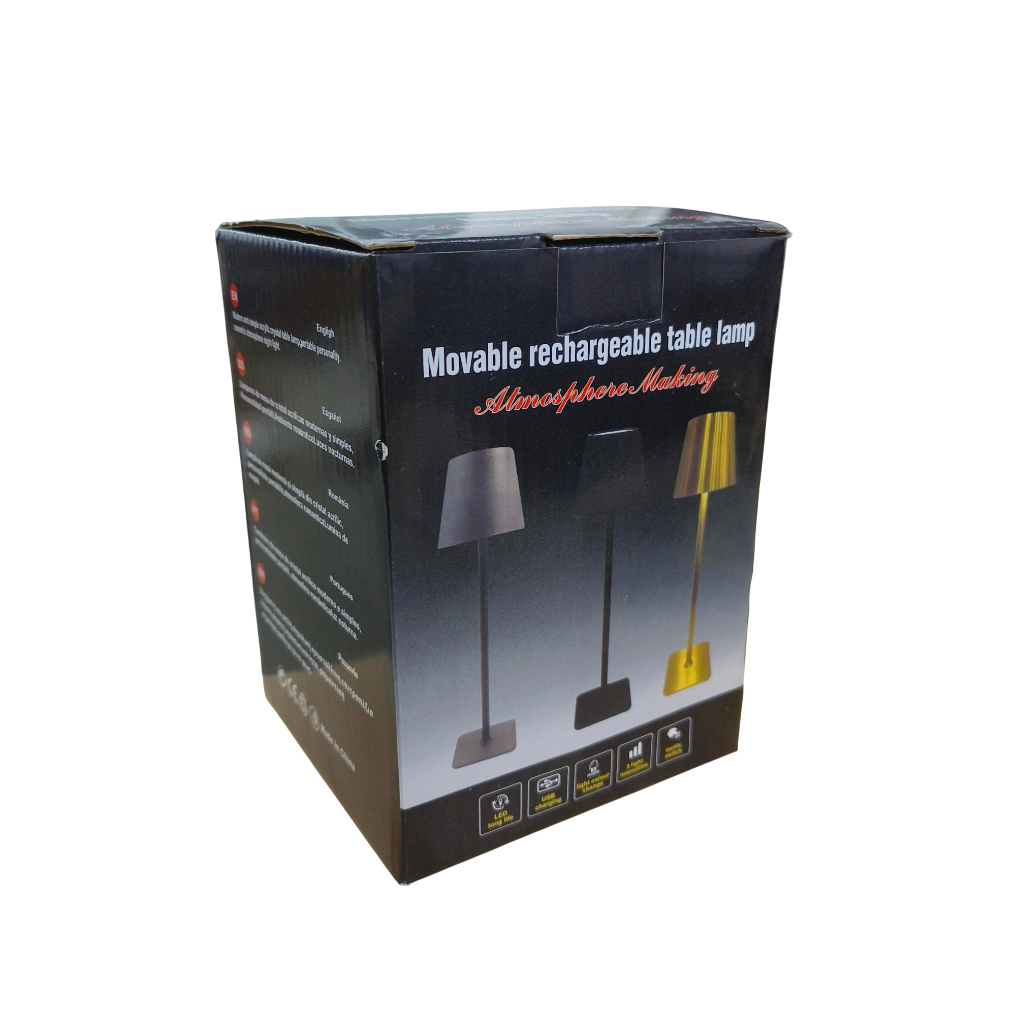 TaffLED Lampu Meja Hias Touch LED Desk USB Rechargeable Tri Color 3W - J420 Gambar produk TaffLED Lampu Meja Hias Touch LED Desk USB Rechargeable Tri Color 3W - J420