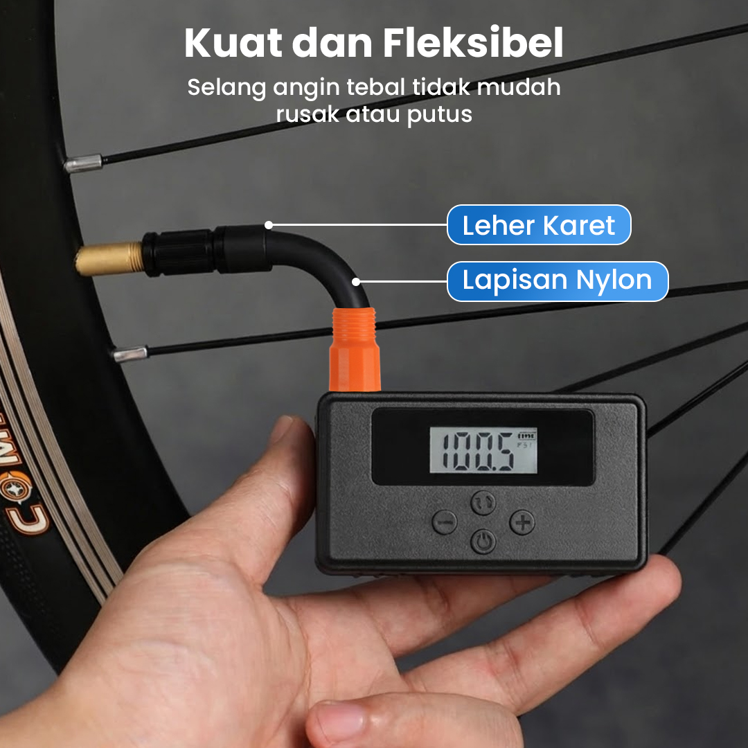 BENGGUO Pompa Ban Elektrik Portable Air Compressor 150 PSI 600mAh - BG12 Gambar produk BENGGUO Pompa Ban Elektrik Portable Air Compressor 150 PSI 600mAh - BG12