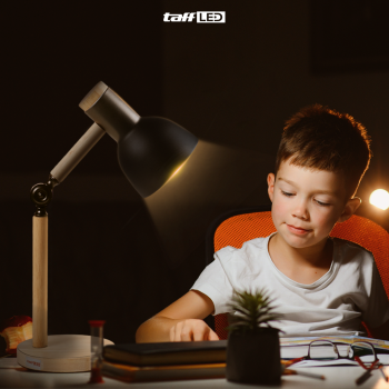 Gambar produk TaffLED Lampu Meja Belajar LED Model Nordic Wooden Art 12W 3in1 Color - PK407