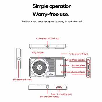 Gambar produk WINGEAR Lampu Fill Light LED 3in1 Color 2500-9000K Magnetic 3000mAh - M19