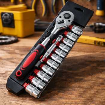 NEW TOOLS Set Kunci Shock Ratchet Wrench 1/2 Handle Drive CR-V 12 PCS - INU36