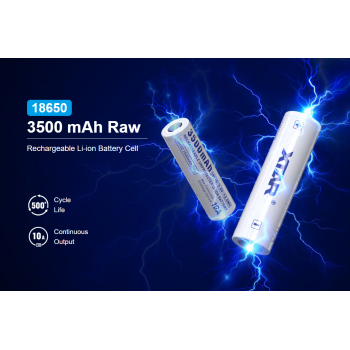 XTAR Baterai Rechargable 18650 Flat Top RAW 3500mAh 3.6V 10A 1 PCS - Blue/White