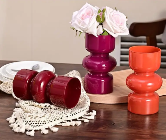 Gambar produk Ameiqa Vas Bunga Kaca Nordic Bottle Vase Flower Pot Home Decor 18cm - AM-18