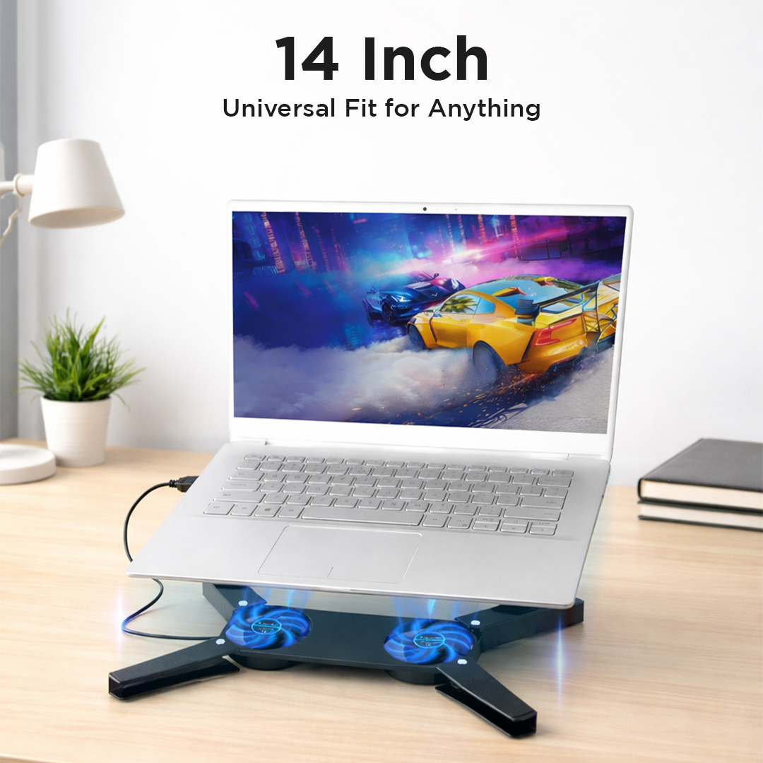 Kingcooler Cooling Pad Laptop Kipas Pendingin Lipat 2 Fan 14 Inch - 818 Gambar produk Kingcooler Cooling Pad Laptop Kipas Pendingin Lipat 2 Fan 14 Inch - 818