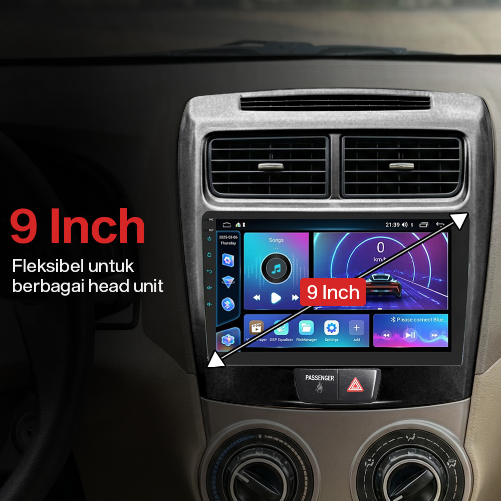 KUFINE Frame Head Unit ABS 9 Inch Car Player Toyota Avanza 2010-2018 - KF-18 Gambar produk KUFINE Frame Head Unit ABS 9 Inch Car Player Toyota Avanza 2010-2018 - KF-18