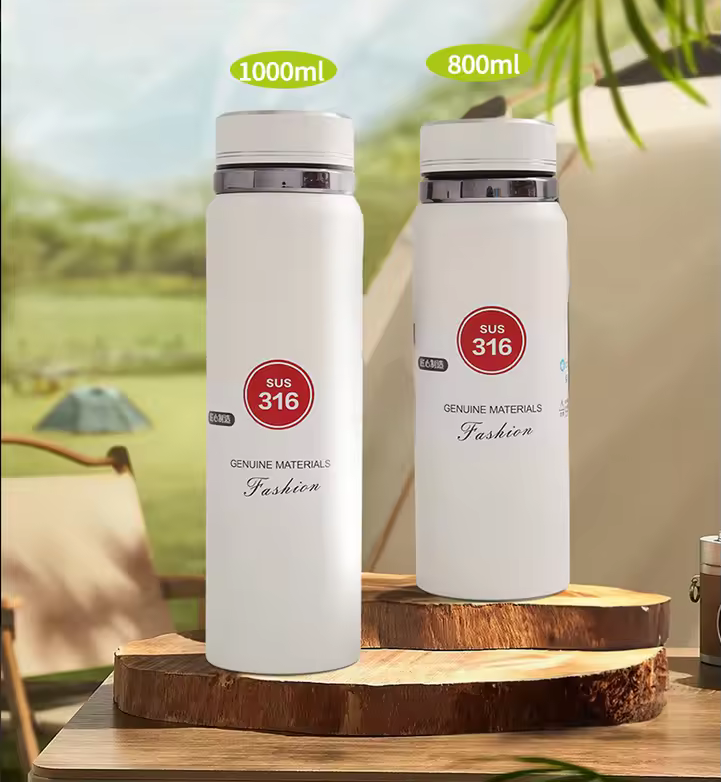 BOUTH Botol Minum Termos Air Panas Dingin Double Wall Stainless Steel 1000ml - A1A5 Gambar produk BOUTH Botol Minum Termos Air Panas Dingin Double Wall Stainless Steel 1000ml - A1A5